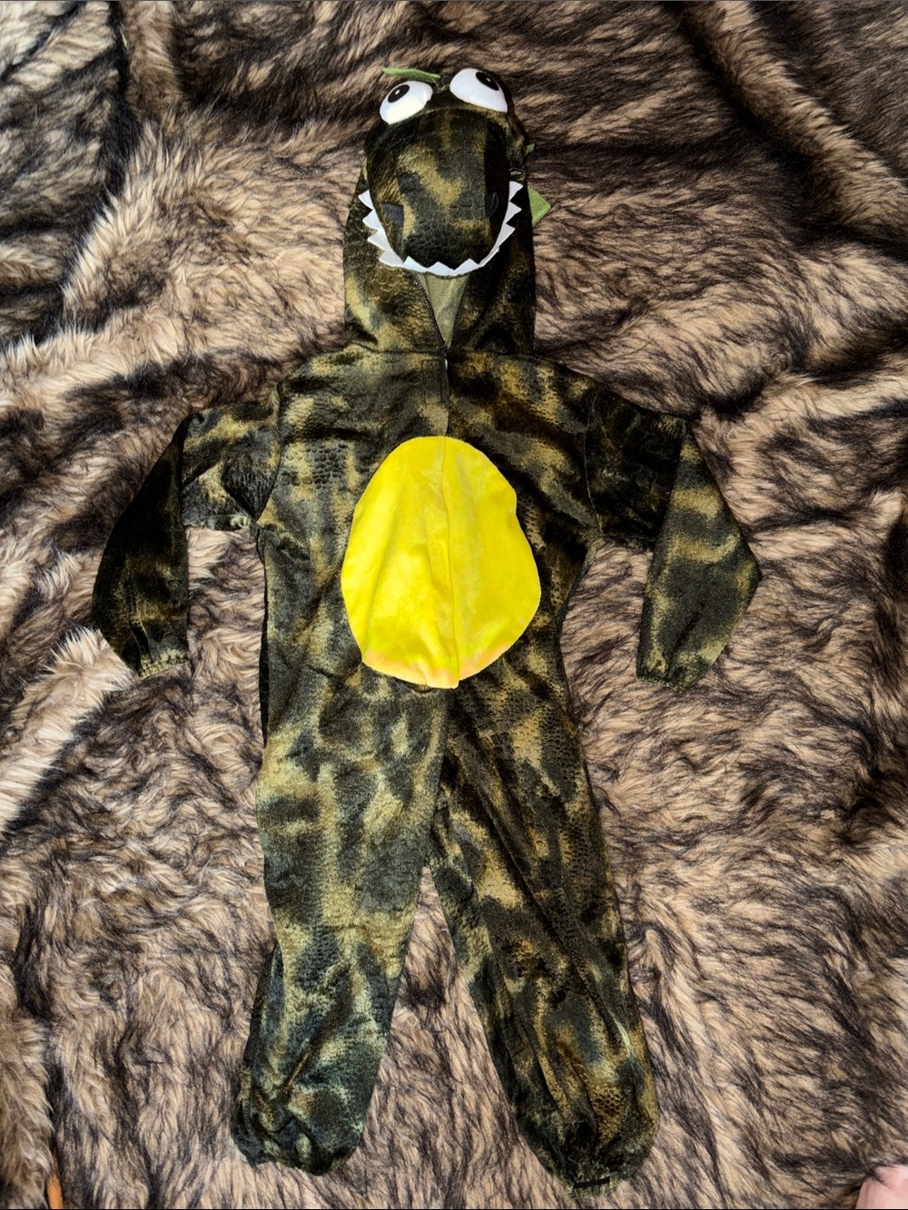 Roarin Rex Dinosaur Costume Toddler 2T Hooded Jumpsuit T-Rex Halloween